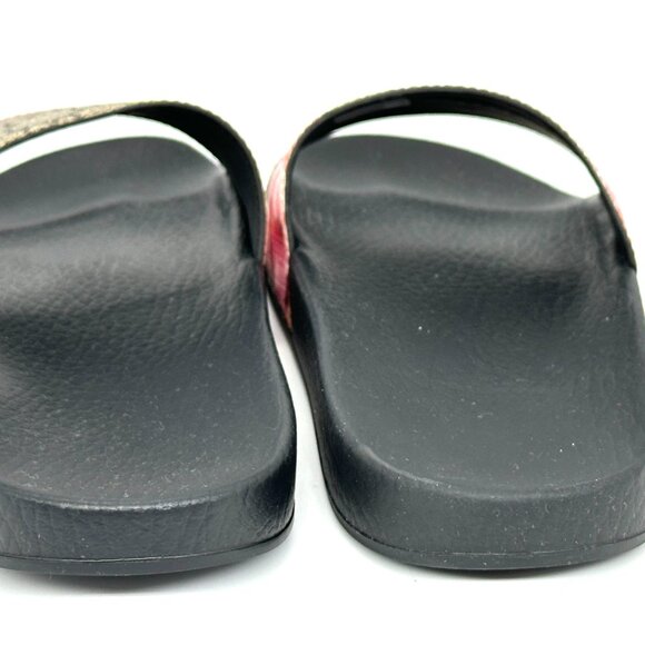 Gucci Pursuit Floral Bloom GG Logo Supreme Rubber Pool Slides Mules Sandals - Picture 12 of 16